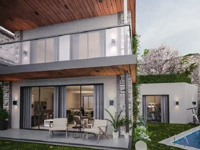 Wohnanlage New complex of villas with swimming pools and gardens in the center of Bodrum, Turkey