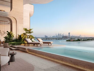 Complexe résidentiel New luxury waterfront residence Alba with a private beach and a spa center in the exclusive area, Palm Jumeirah, Dubai, UAE