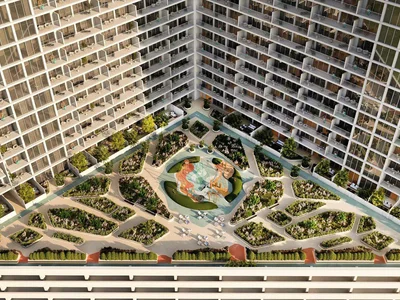 Wohnanlage New residence Luma Park Views with swimming pools, lounge and co-working areas, JVC, Dubai, UAE