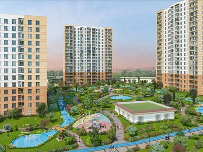 Zespół mieszkaniowy New residence with a swimming pool, green areas and a tennis court, Istanbul, Turkey