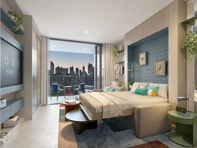Complexe résidentiel New complex of furnished apartments Rove Home Marasi Drive with swimming pools and a co-working area in the heart of Business Bay, Dubai, UAE