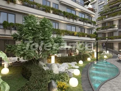 Complexe résidentiel Nouveaux appartements du promoteur 1+1, 2+1, 3+1 à Üsküdar, Istanbul dans un complexe avec piscine couverte en paiement échelonné