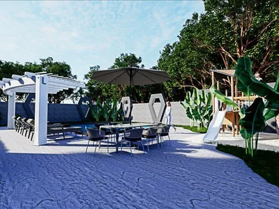 Zespół mieszkaniowy New residence with swimming pools and a garden at 500 meters from the beach, Gazipasa, Turkey