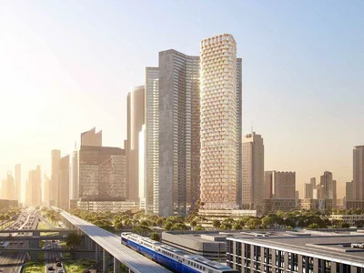 Complejo residencial New high-rise One B Tower with a swimming pool, lounge areas and a co-working area, Al Quoz, Dubai, UAE