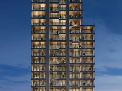 Wohnanlage New Mariott Residences with a swimming pool and a restaurant close to the canal and Jumeirah Beach, Business Bay, Dubai, UAE