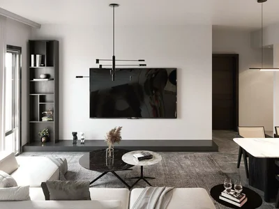 Wohnanlage New high-rise residence Lilium Tower with a swimming pool in the prestigious area of JVT, Dubai, UAE