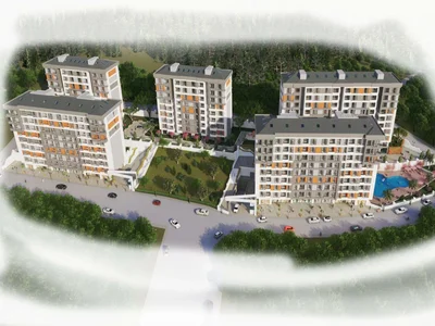 Wohnanlage New residence with parks and a swimming pool close to a metro station, Istanbul, Turkey