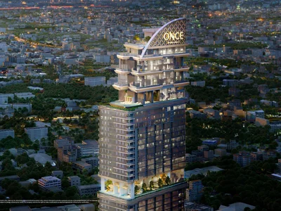 Wohnanlage New high-rise residence with swimming pools, co-working areas and gardens, Pattaya, Thailand