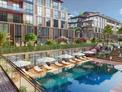 Wohnanlage New residence with swimming pools and kids' playgrounds close to the forest and the lake, Istanbul, Turkey
