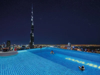 Wohnanlage Apartments in 101-storey skyscraper in Business Bay business district near metro, Dubai, UAE