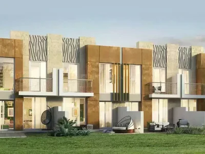 Wohnanlage Aquilegia villa complex with water attractions and playgrounds, in the quiet and peaceful area of Damac Hills 2, Dubai, UAE
