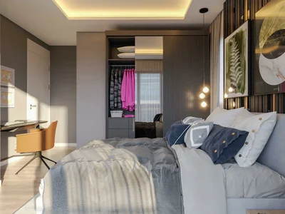 Wohnanlage Modern residential complex with swimming pool and children's playground, 660 metres to the sea, Mersin, Turkey