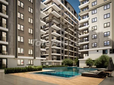 Complexe résidentiel Nouveaux appartements du promoteur 1+1, 2+1, 3+1 à Muratpaşa, Antalya dans un complexe avec piscine en paiement échelonné
