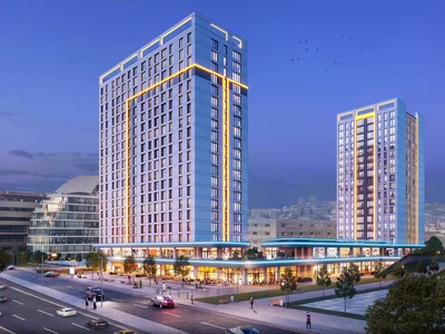 Zespół mieszkaniowy Luxury and modern residence with a swimming pool and a conference room in a prestigious business area, Istanbul, Turkey