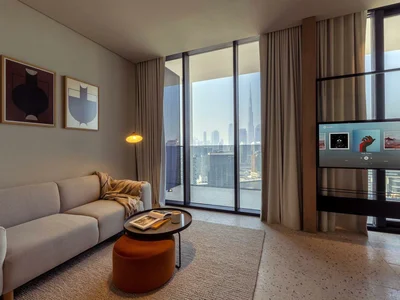 Complejo residencial UPSIDE Living — furnished apartments in a new residence by SRG Holding with a swimming pool and conference rooms in the modern district of Business Bay, Dubai