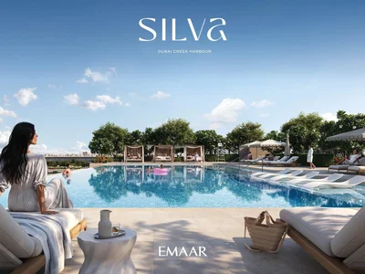 Complexe résidentiel New apartments in Silva high-rise complex, Dubai Creek Harbour area, UAE