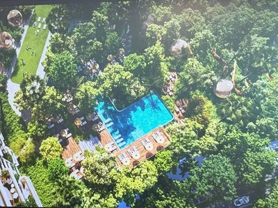 Wohnanlage New high-rise project Talea with a swimming pool, a spa and a co-working space, Forest District, Dubai, UAE