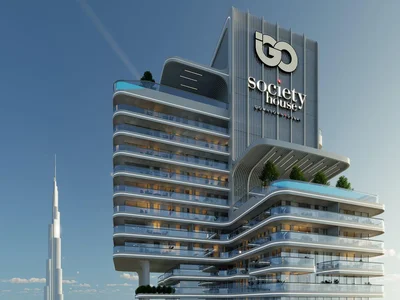 Wohnanlage Society House complex with rooftop terrace, rooftop bar and four gardens with panoramic views of the city centre, Downtown Dubai, Dubai, UAE