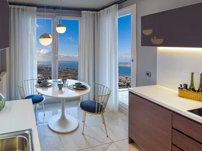 Complexe résidentiel New residence with a swimming pool, lounge areas and picturesque views, Istanbul, Turkey