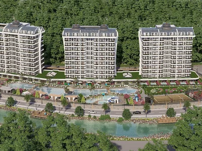 Wohngebäude Stilvolle Wohnungen in einem Hotel-Konzept-Komplex in Demirtaş Alanya