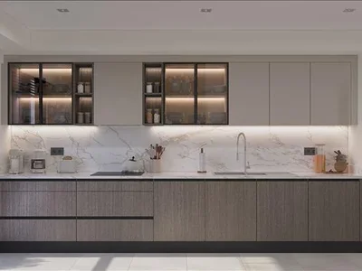Wohnanlage New residence with swimming pools and a fitness center close to a highway and a metro station, Istanbul, Turkey