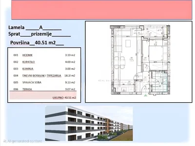 Residential quarter Stan 41 m² na Prodaju – Zabjelo, Podgorica