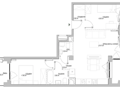 Жилой комплекс 3-комнатная квартира 61,12 м² в Варшаве — Białołęka