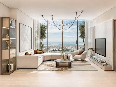 Complejo residencial New Safa Gate Residence with spa areas and green gardens close to Burj Khalifa, Safa Park, Dubai, UAE