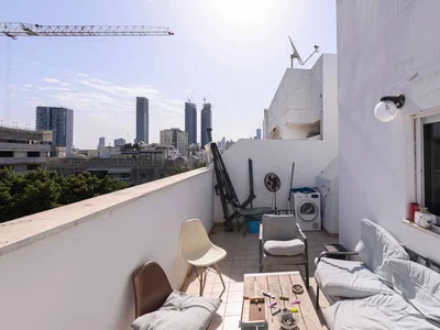 Quartier résidentiel Superbe duplex dizengoff ben gurion mamad et ascenseur