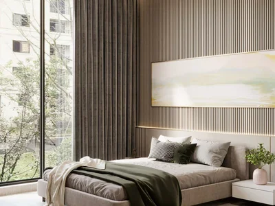Complexe résidentiel New premium residence Q Gardens Loft 2 with swimming pools and a garden in the central area of JVC, Dubai, UAE