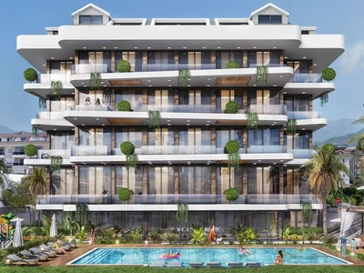 Wohnanlage New low-rise residence with swimming pools, lounge areas and a kids' playground in the prestigious area of Kestel, Alanya, Turkey