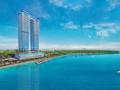 Zespół mieszkaniowy New high-rise residence Oceanz with a swimming pool, a spa center and a business center, Maritime City, Dubai, UAE