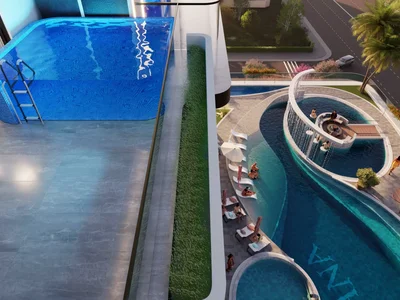 Wohnanlage Modern apartments with private pools, in a multi-storey residential complex with developed infrastructure, JVC, Dubai, UAE