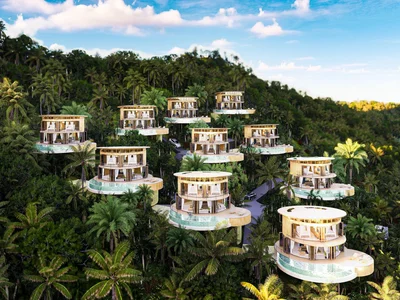 Complejo residencial Complex of villas with swimming pools and sea views, Samui, Thailand