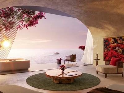 Wohnanlage New residence Marbella with swimming pools, a spa center and a beach, Europe Island, Dubai, UAE