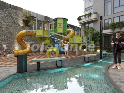 Complexe résidentiel Nouveaux appartements du promoteur 1+1, 2+1, 3+1 à Üsküdar, Istanbul dans un complexe avec piscine couverte en paiement échelonné
