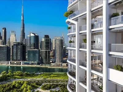 Complejo residencial High-rise residence Vento Tower with a swimming pool and a co-working area in the center of Dubai, Business Bay, UAE