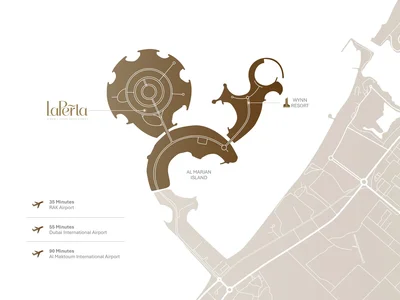 Residential complex La Perla: Living with a Sea View on Al Marjan Island.