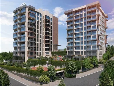 Residential complex New residence with a swimming pool and green areas near the forest, Istanbul, Turkey