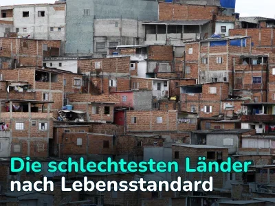 Schlechteste Länder nach Lebensstandard