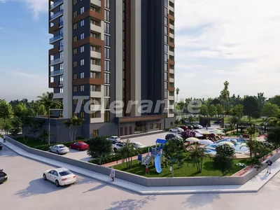 Wohnanlage Apartments 2+1 in Tece, Mersin near the sea, with pool and parking from the developer