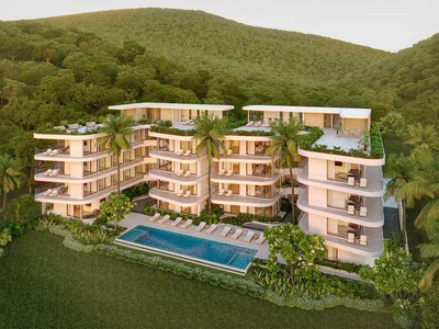 Complexe résidentiel New residential complex with a swimming pool, a garden and a sea view, Phuket, Thailand