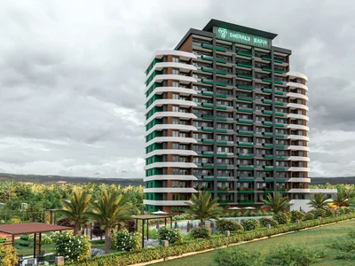 Wohnanlage Residential complex with water park, swimming pool and sports grounds, 700 metres to the sea, Mersin, Turkey