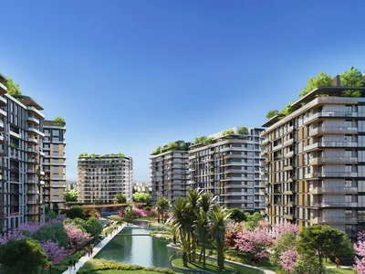 Zespół mieszkaniowy New residence with a green area and swimming pools in a prestigious area, near the city center, Istanbul, Turkey