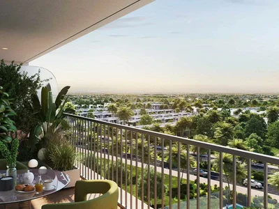 Wohnanlage New Evergreens Residence with a swimming pool, a green area and a shopping mall, Damac Hills 2, Dubai, UAE
