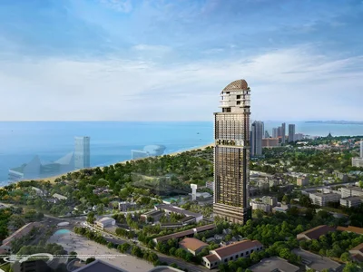 Wohnanlage New high-rise residence with swimming pools, co-working areas and gardens, Pattaya, Thailand