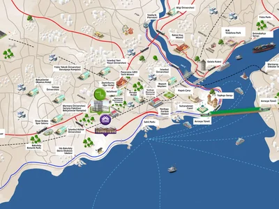 Zespół mieszkaniowy Luxurious 3+1 apartment in Zeytinburnu area with sea view.