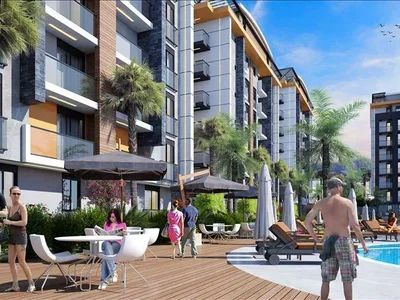 Zespół mieszkaniowy New residence with a swimming pool and an water park close to the beach and golf courses, Antalya, Turkey