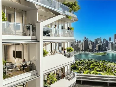 Complejo residencial High-rise residence Vento Tower with a swimming pool and a co-working area in the center of Dubai, Business Bay, UAE