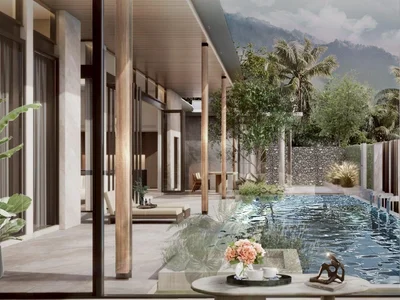 Wohnanlage New complex of villas with swimming pools and green areas close to bang Tao Beach, Phuket, Thailand